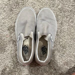 grey size 8 womens slip on vans